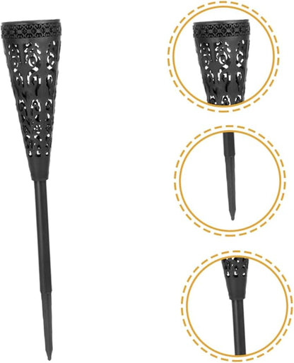 4 Pieces Solar Pathway Lights Outdoor LED Garden Decorative Solar Powered Waterproof Lawn Landscape Lighting Warm White
