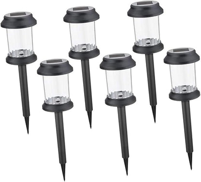 6pcs Solar Lawn Lights Waterproof LED Landscape Ground Plug Lamps for Outdoor Garden Decoration Energy Saving Solar Lights for Pathway and Patio