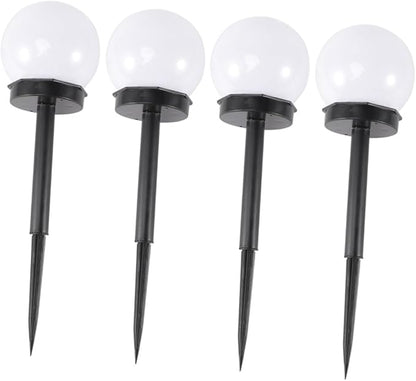 8pcs Solar Lawn Lights Outdoor Waterproof Garden Path Stake Lights Round Bulb Design for Yard Landscape Lighting