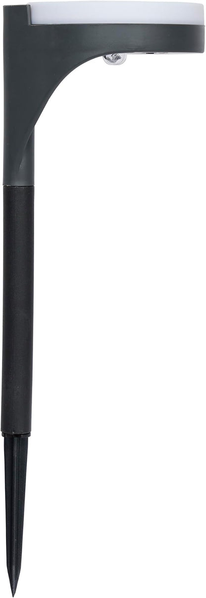 Alpine Corporation 15" Tall Outdoor Solar Pathway Light with 13 Warm White SMD 3.5LM LED for Patio, Lawn, Yard, and Garden, Black - Set of 3
