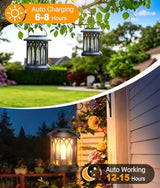 Solar Lanterns Outdoor Waterproof, Upgraded Hanging Solar Lights