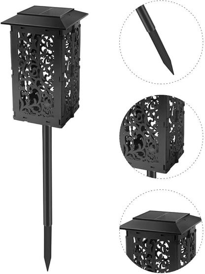 Homoyoyo Solar Pathway Lights Outdoor Waterproof Solar Garden Lights with Foldable Stakes for Yard Decoration Landscape Lighting