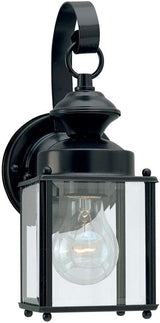 Generation Lighting 8456-12 Jamestowne Transitional One - Light Outdoor Wall Lantern Outside Fixture, Black Finish | Lumora