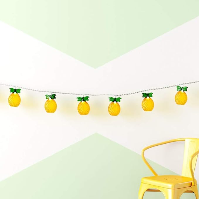GOOTHY Pineapple String Lights, 8.5Ft Tropical Beach Themed Party Decorations Patio String Lights with 10 Outdoor Pineapple Lights for Home Summer Party Camping Bars Hawaiian Theme Wedding Decor