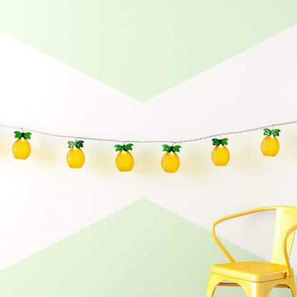 GOOTHY Pineapple String Lights, 8.5Ft Tropical Beach Themed Party Decorations Patio String Lights with 10 Outdoor Pineapple Lights for Home Summer Party Camping Bars Hawaiian Theme Wedding Decor