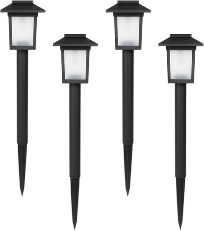 Zerodeko 4pcs Waterproof Solar LED Path Lights Outdoor Garden Lawn Lamps for Yard Walkway Landscape Lighting with Creative Design