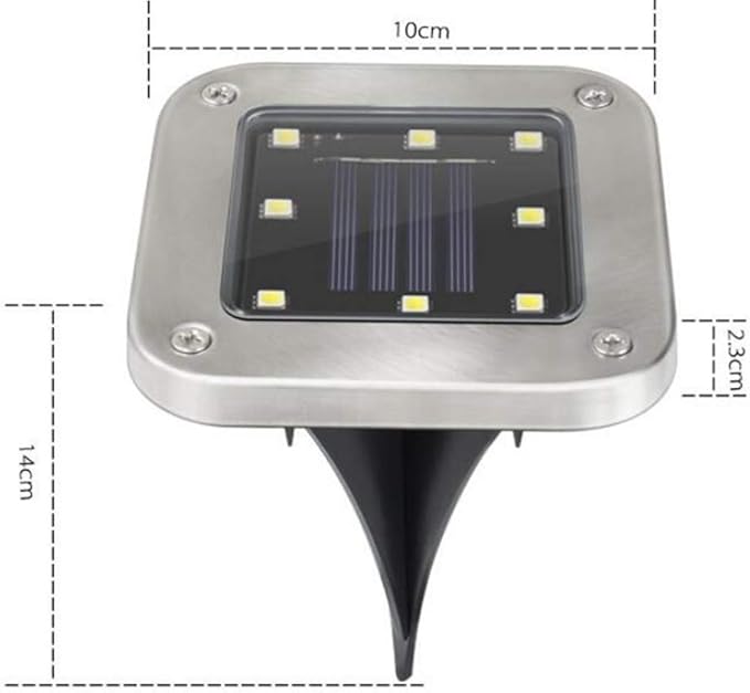 Solar Ground Lights 8 LED Disk Light Solar Powered Outdoor in-Ground Lights for Outdoor Garden Lawn Yard Walkway | Lumora