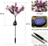 4 Pack Solar Garden Lights Phalaenopsis, Outdoor Waterproof IP65, Purple Light, for Gardens, patios, courtyards | Lumora