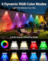 Solar Fence Lights Outdoor, 2 Pack Fence Lights Solar Powered