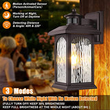 FILIYANO Motion Sensor Outdoor Wall Light Fixture, Oil Rubbed Bronze, 1Pack