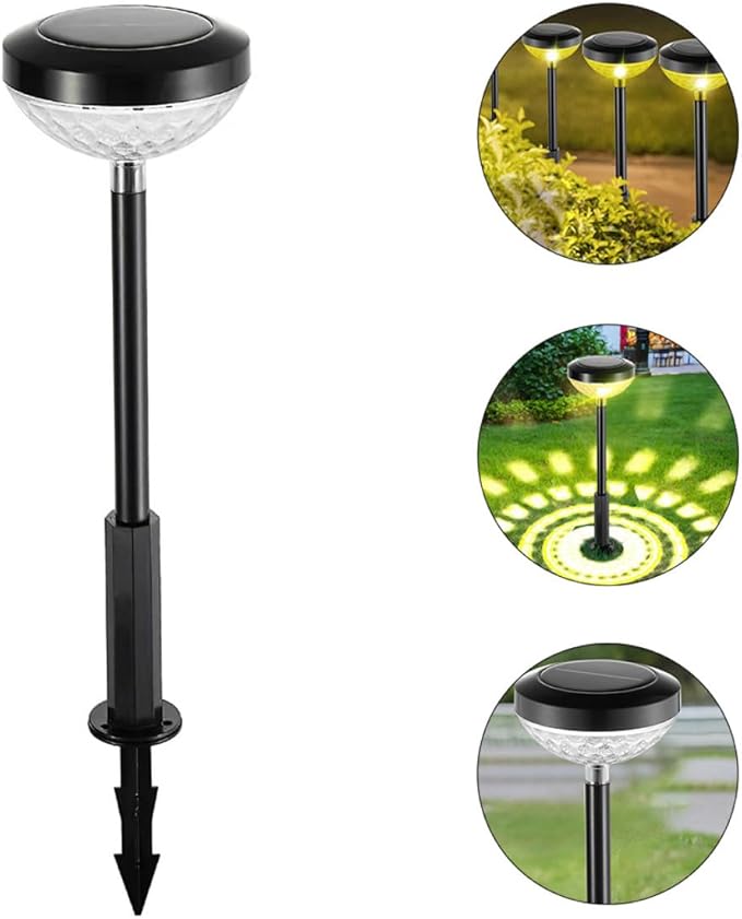 Solar Pathway Lights Outdoor Decorative Solar Stake Lights for Yard Patio Garden Waterproof Ground Lighting with Breath and Steady Modes Landscape Lighting