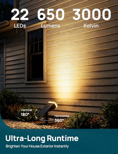 Linkind Solar Lights Outdoor Waterproof LED Spotlights Warm White 8 Pack