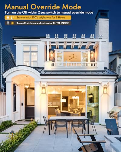 VIANIS Motion Sensor Porch Lights, Gold Outdoor Light Fixtures Wall Mount