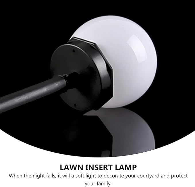 2pcs Solar Garden Lawn Lights Bulb-Shaped Outdoor Ground Insert Lamps with White Led, Weatherproof Landscape Path Lighting for Yard and Patio