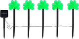 St Patricks Day Outdoor Lights - Lucky Sign Outdoor Lights Decorations, Shamrocks Stake Led Solar Lights | Yard Art | Lumora