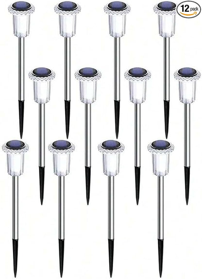Solar Pathway Lights Outdoor – Waterproof Warm White LED Landscape Lighting for Yard, Garden, Driveway, Walkway, Patio, Lawn, Path (12)