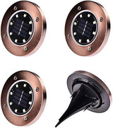 8 LED Solar Ground Lights Solar Powered Disk Lights Outdoor Solar Garden Path Lights for Lawn Pathway Yard Driveway | Lumora