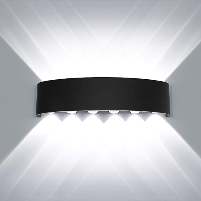 Kawell 12W Waterproof Modern Wall Light LED Wall Lamp Aluminum LED Wall Sconce Up Down Indoor Outdoor for Bedroom | Lumora