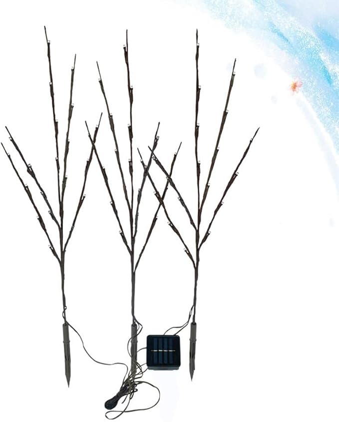 VICASKY 60led Lighted Branches Twig Lights Tree Branch Up Led Twigs Plug in Christmas Weeping Willow Design Will Solar Powered Artificial 82. 00x8. 00x6. 00cm Colorful