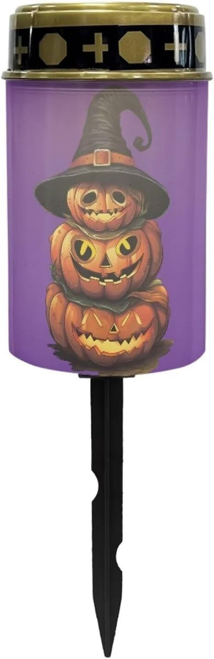 Pumpkin Print Cemetery Solar Light Waterproof Solar Garden Light Halloween Decoration Light Decorative Solar Ligths Outdoor for Yard Path Walkway