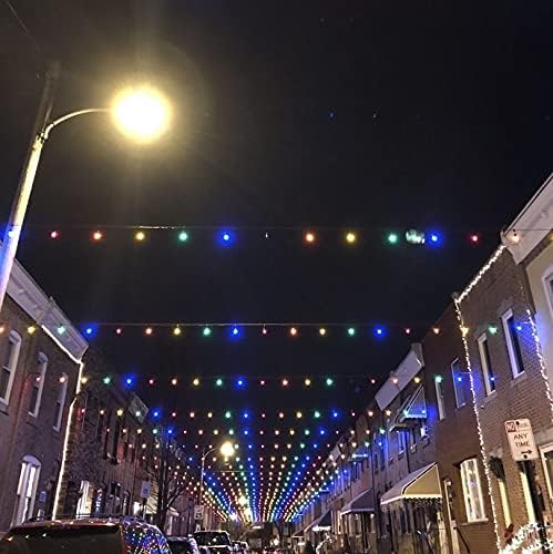 100 Foot G40 Outdoor Patio String Lights with 125 Multi Globe Bulbs – Indoor Outdoor String Lights – Market Bistro | Lumora