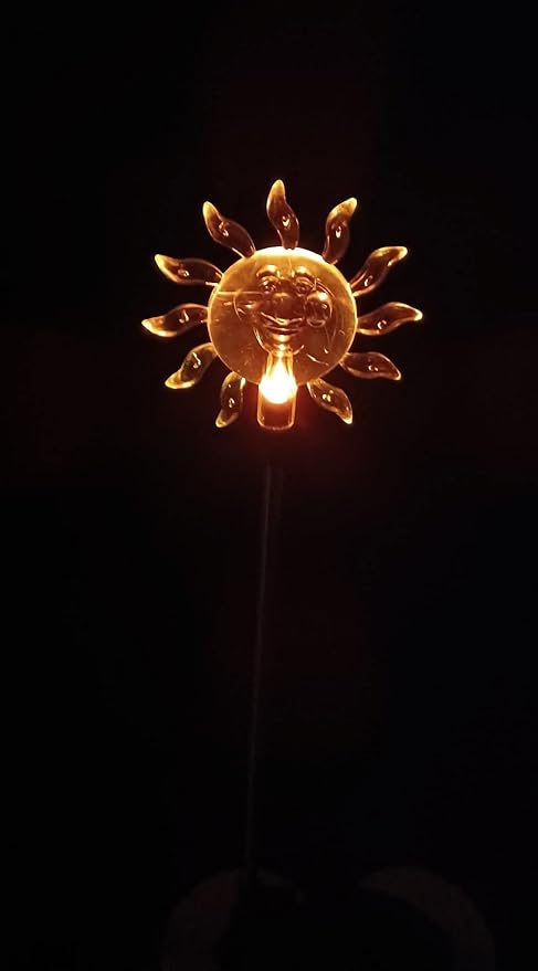 Starry Illuminate 3 PCS Solar Color Changing Style Garden Stake Light Pathway Stake Light (Sun)