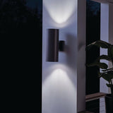 Kichler 9246BA Two Light Indoor/Outdoor Wall Mount, Brushed Aluminum, 15" | Lumora