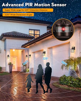 VIANIS Bronze Motion Sensor Exterior Lighting Fixtures, Waterproof