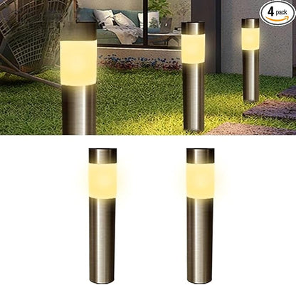 2 Pack Solar Pathway Lights Outdoor, Modern Design Waterproof Solar Landscape Lighting, Bright Garden Lights for Patio Lawn Yard Walkway Driveway (Warm White) (Warm Light)