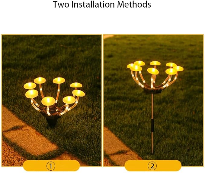 Solar Garden Lights Outdoor Waterproof，Solar Mushroom lamp for Garden, Courtyard, Balcony, Rooftop, Terrace, Beside The Swimming Pool.