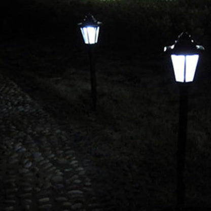 4 Pcs Solar Garden Path Lights Hexagon White Light Solar Lawn Ground Landscape Lighting for Patio Yard Outdoor Use