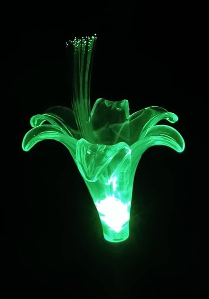 Starry Illuminate 1 PCS Solar Color Changing Style Garden Stake Light Pathway Stake Light (Lily Flower)