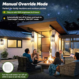 BesLowe 2-Pack 13” Upgraded Motion Sensor Outdoor Wall Lights, Brown