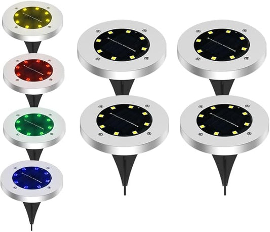 New Solar Garden Path Light (16/8/4/2), Suitable for Villa Outdoor Areas, terraces, lawns, Christmas Decorations, Gardens - IP55 Waterproof (Colorful - 8 Packs)
