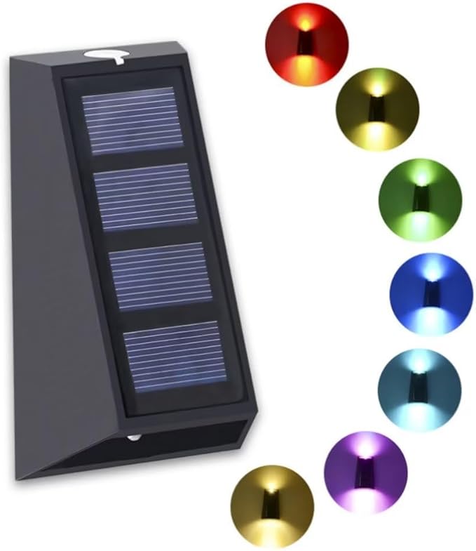 Seven Solar Pathway Light Color 2PCS Changing Solar Lights Outdoor for Yard, Landscapes Gardens Pathways Walkways Driveways
