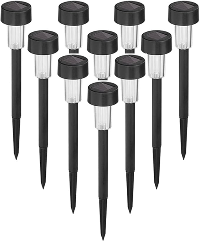 Solar Lights Outdoor 10 Pack Solar Pathway Lights Outdoor Waterproof LED Solar Powered Outdoor Lights Solar Garden Lights for Pathway Walkway Yard