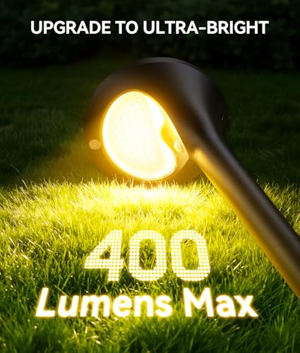 ELECLINK 400LM Solar Pathway Lights Outdoor with Motion Sensor, 4 Pack