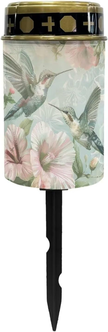Hummingbird Solar Light Outdoor for Cemetery, Waterproof Garden Lights Solar Powered, Solar Lights for Garden, Balcony, Yard, Gifts for Memorial
