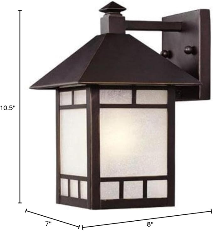 Acclaim 9002ABZ Artisan Collection 1-Light Wall Mount Outdoor Light Fixture, Architectural Bronze | Lumora