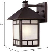 Acclaim 9002ABZ Artisan Collection 1-Light Wall Mount Outdoor Light Fixture, Architectural Bronze | Lumora