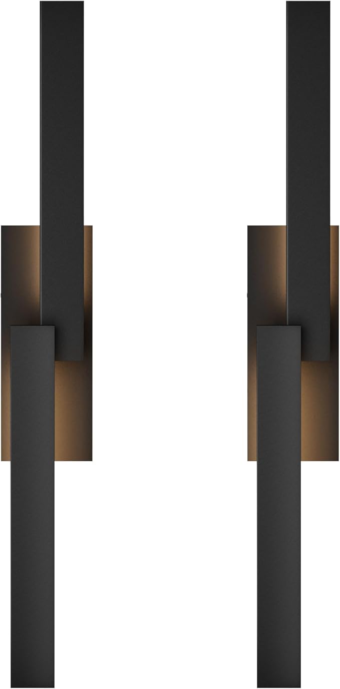 LamQee 39.4" Aluminum Long Outdoor Wall Lights, 3000K 1000LM 20W Integrated LED, Black Modern Exterior Lighting | Lumora