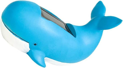 MERRYHAPY Solar Whale Decor Led Light Resin Garden Lamp with Polycrystalline Solar Panel for Outdoor Lawn and Patio Decor Adorable Night Light