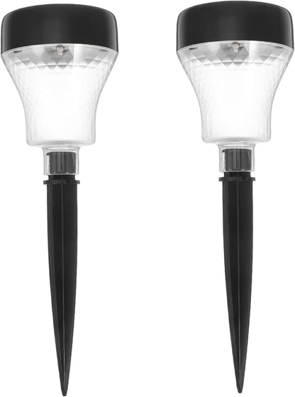 Uonlytech 2pcs Solar Pathway Lights Led Solar Garden Light for Outdoor Use for Yards Lawns and Gardens Energy-efficient Landscape Decoration