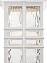 Kichler Beacon Square 17.5" 1 Light Outdoor Wall Light with Clear Hammered Glass in White | Lumora