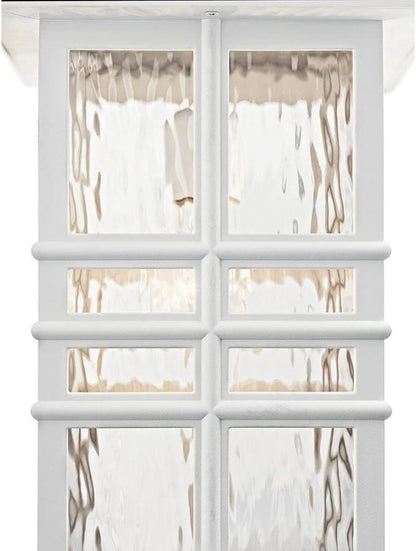 Kichler Beacon Square 17.5" 1 Light Outdoor Wall Light with Clear Hammered Glass in White