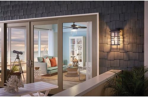 Kichler Beacon Square 14.25" Outdoor Wall Light in Olde Bronze®, 1-Light Exterior Wall Sconce with with Clear | Lumora
