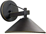 Kichler Ripley 9" 1 Light Outdoor Wall Light in Olde Bronze® | Lumora