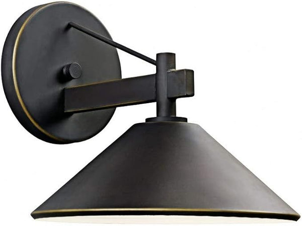 Kichler Ripley 9" 1 Light Outdoor Wall Light in Olde Bronze® | Lumora
