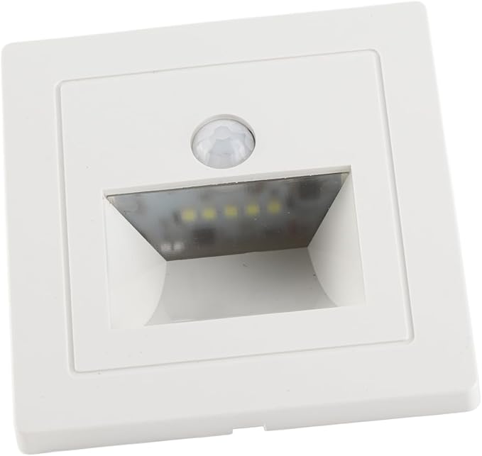 Solar Stair Light, Motion Sensor Light with Automatic On/Off Recessed Step, Wireless Outdoor for Deck Steps Fence Patio Pathway (6000K White Light)