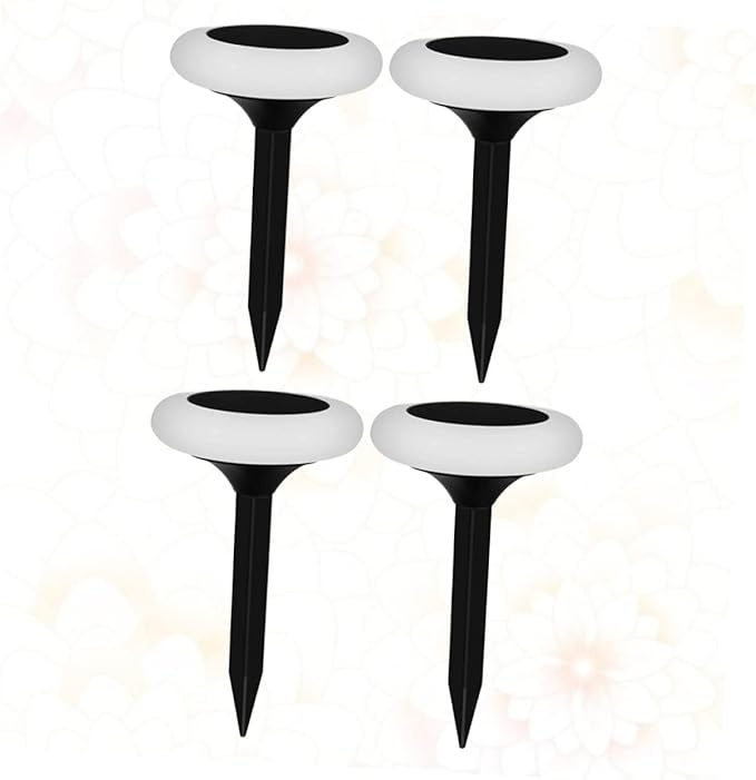 Vaguelly 4pcs RGB Solar Ground Plug Light Outdoor Garden Lights Solar Pathway Lamp for Driveway Landscape Patio